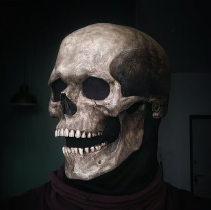 Máscara de Calavera De Cabeza Con Mandíbula Móvil + Dedos GRATIS 🎁