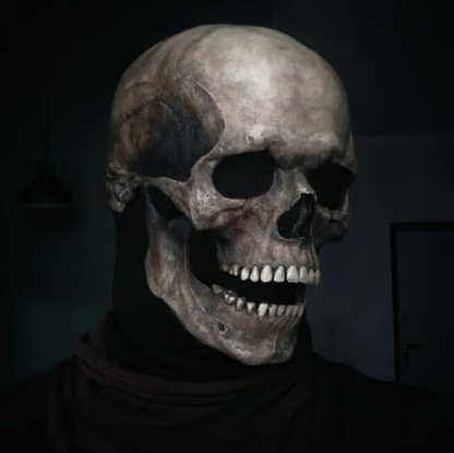 Máscara de Calavera De Cabeza Con Mandíbula Móvil + Dedos GRATIS 🎁