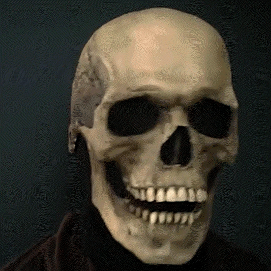 Máscara de Calavera De Cabeza Con Mandíbula Móvil + Dedos GRATIS 🎁